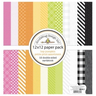 Hey Pumpkin 12x12" Petite Prints Assortment Pack - Doodlebug