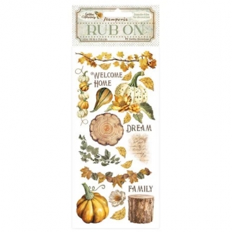 Golden Harmony Rub-On 4x8,5" Pumpkins - Stamperia