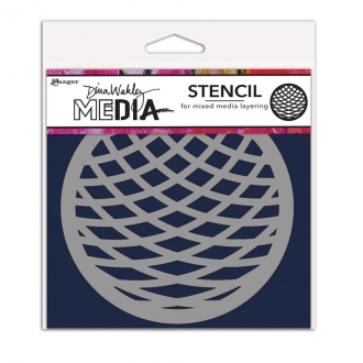 Dina Wakley MEdia Stencil Squished Coaster - Ranger