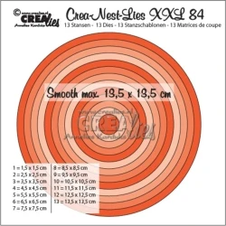 Crea-Nest-Lies XXL Stansen No. 84 Gladde Cirkels, Halve Cm - Crealies