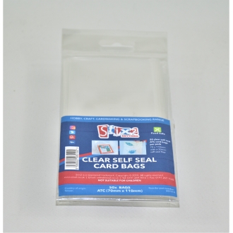 Self Seal 30 Micron Card ATC Bags - Stix2