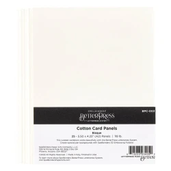 Cotton Card Panels 4.25x5.5" Bisque (25pcs) - Betterpress