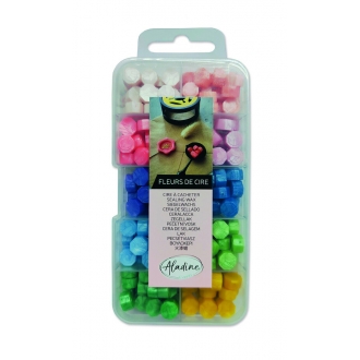 Wax Flowers Box Shiny Colors (10pcs) - Aladine