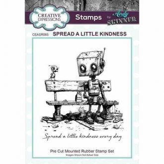 Pre-Cut Rubber Stamp A6 Spread A Little Kindness - Creative Expressions Andy Skinner