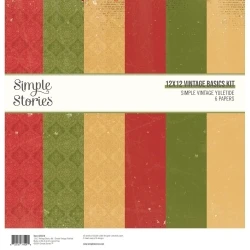 Simple Vintage Yuletide 12x12" Vintage Basics Kit - Simple Stories