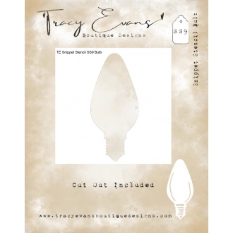 Snippet Stencil Bulb 4x4" - Tracy Evans