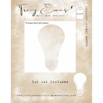 Snippet Stencil Lightbulb 4x4" - Tracy Evans