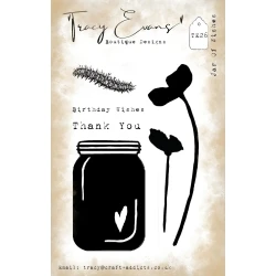 TE026 - Jar of Wishes A7 Clearstamp - Tracy Evans