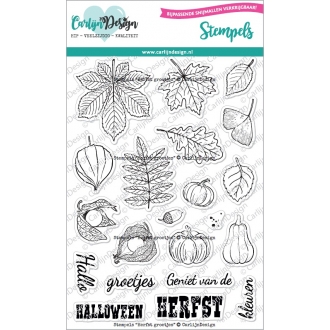 Herfstgroetjes Clearstamp -...