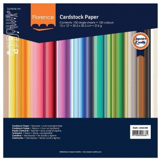 Florence Cardstock Papier 216g Textuur 30,5x30,5cm 100 vel - Vaessen Creative