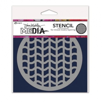 Tire Tracks Coaster Stencil - Dina Wakeley MEdia