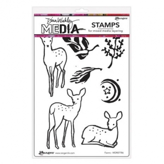 Fawns Cling Stamps - Dina...