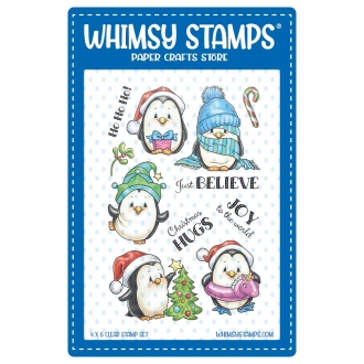 Penguin Winter Holiday Clearstamp - Whimsy Stamps