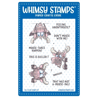 Moose Tude Clearstamp - Whimsy Stamps