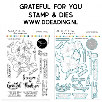 SET Grateful for You Stamp & Dies - Alex Syberia Designs