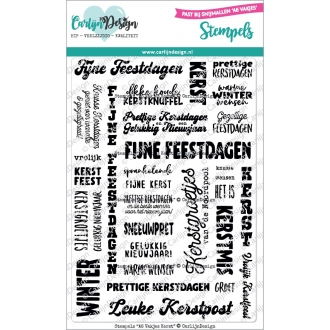 A6 Vakjes Kerst Clearstamp - Carlijn Design