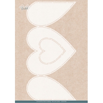 Stencil A4 - Card Deco Essentials - Blossom Blush - Blossom Blush Heart