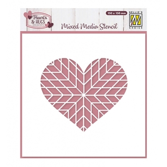 Geo Heart Stencil - Nellie...