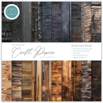 Essential Craft Papers 6x6" Paper Pad Scorched Wood - Craft Consortium