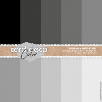 Card Deco Color Paperpack - Solid - Gray - A4