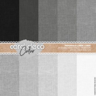 Card Deco Color Paperpack - Linen - Gray - A4