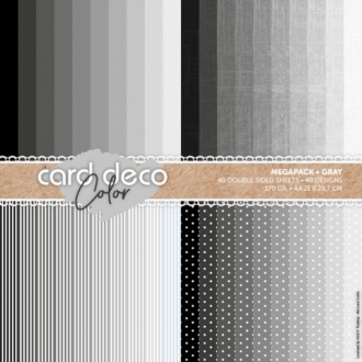 Card Deco Color Megapack - Gray - A4