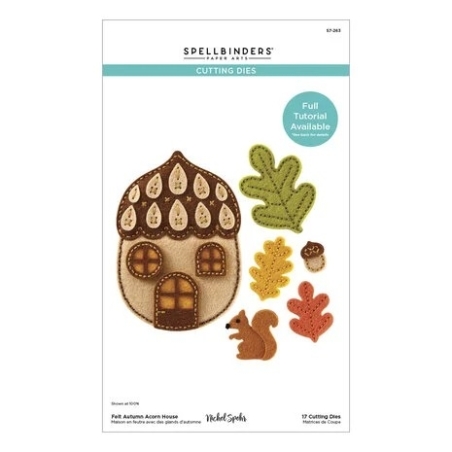 Felt Autumn Acorn House Etched Dies - Spellbinders