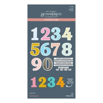 Bold Numbers Etched Dies -...