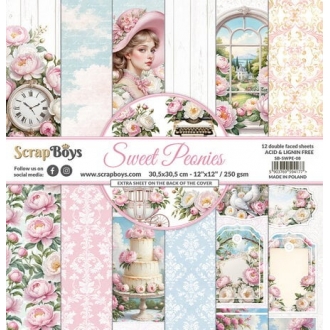 Sweet Peonies 12x12" Paper Pad - ScrapBoys