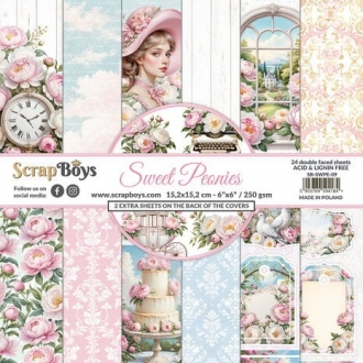 Sweet Peonies 6x6" Paper Pad - ScrapBoys