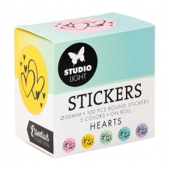 Hearts ø30mm Round Stickers...