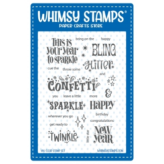 Cue the Confetti Clearstamp - Whimsy Stamps