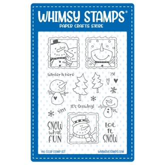 Snowman Smiles Clearstamp - Whimsy Stamps