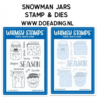 SET Snowman Jars Stamp & Dies - Whimsy Stamps