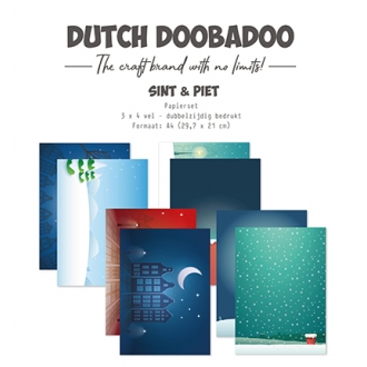 *A4 Designpapier Sint en Piet - Dutch Doobadoo