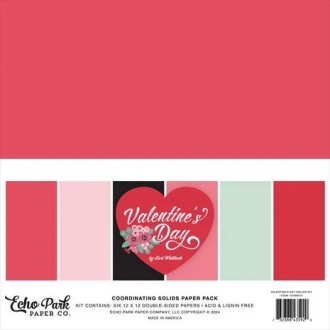 *Valentine's Day 12x12" Coordinating Solids Paper Pack - Echo Park