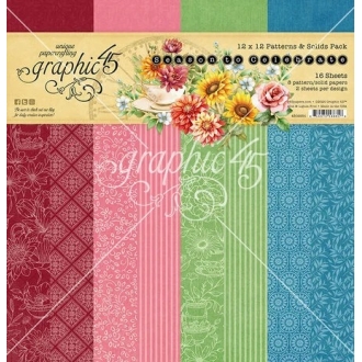 Season to Celebrate 12x12" Patterns & Solids Pack - Graphic 45