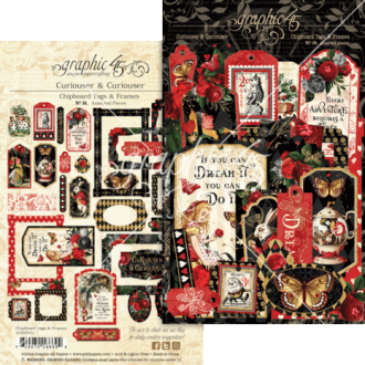 Curiouser & Curiouser Chipboard Tags & Frames - Graphic 45