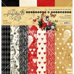 Curiouser & Curiouser 12x12" Patterns & Solids Pack - Graphic 45