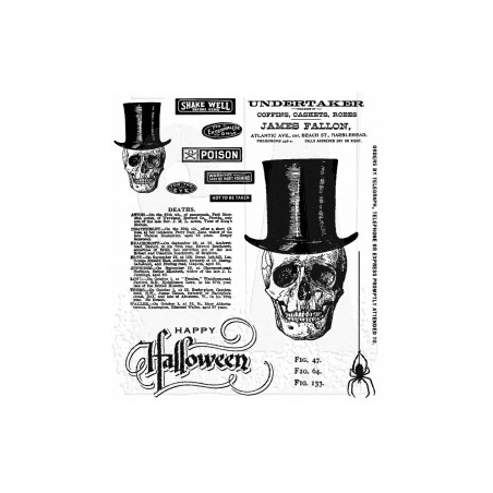 CMS240 - Undertaker Tim Holtz Cling Stamps