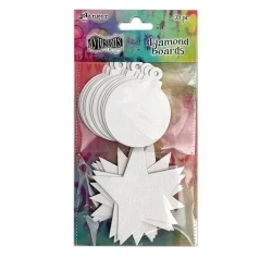 Dyan Reaveley Dylusions Dyamond Boards - Baubles & Stars Small (20pcs)